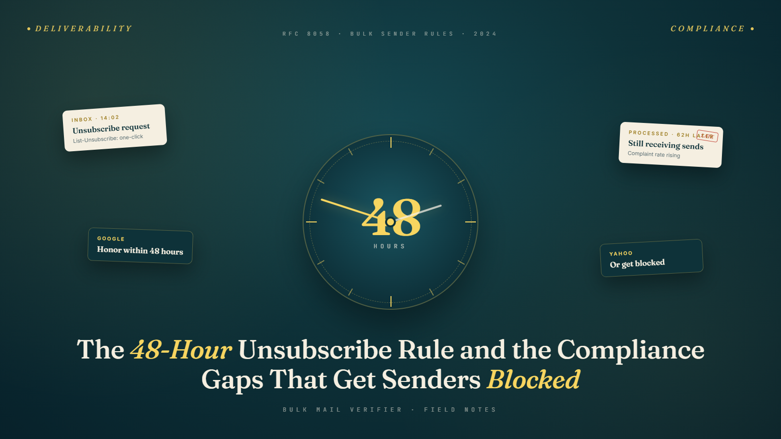 The 48-Hour Unsubscribe Rule: Compliance Gaps That Get Senders Blocked