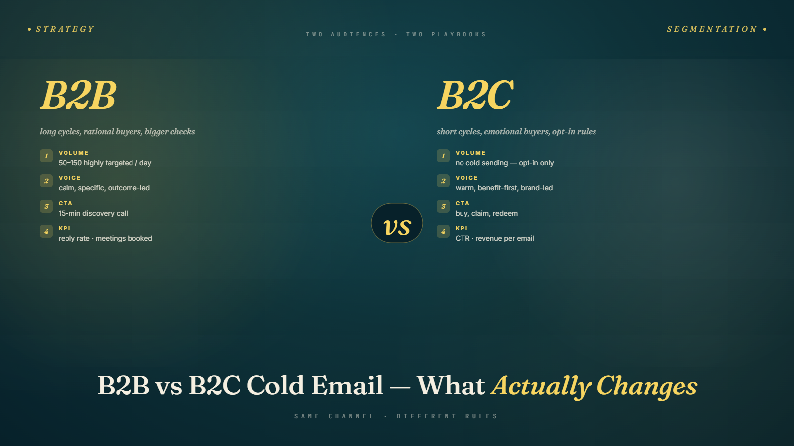 B2B vs B2C Cold Email: What Changes?