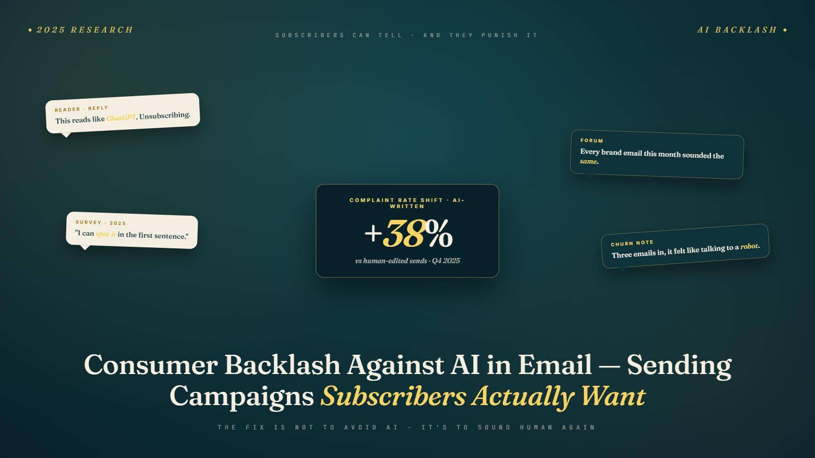 Consumer Backlash Against AI in Email: Sending Campaigns Subscribers Actually Want