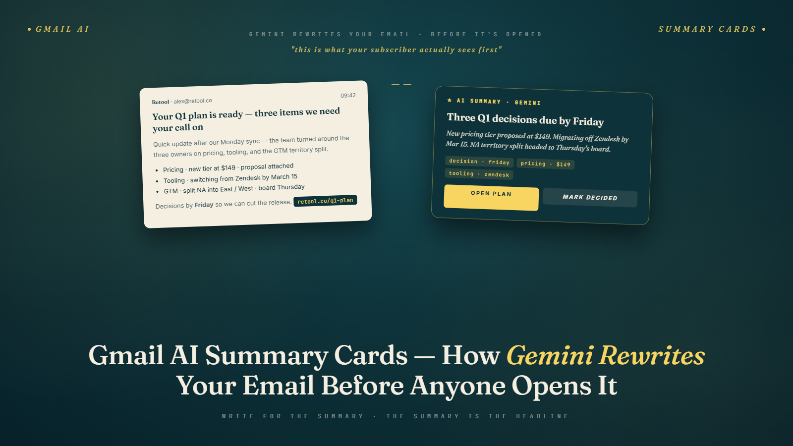 Gmail AI Summary Cards: How Gemini Rewrites Your Email Before Anyone Opens It