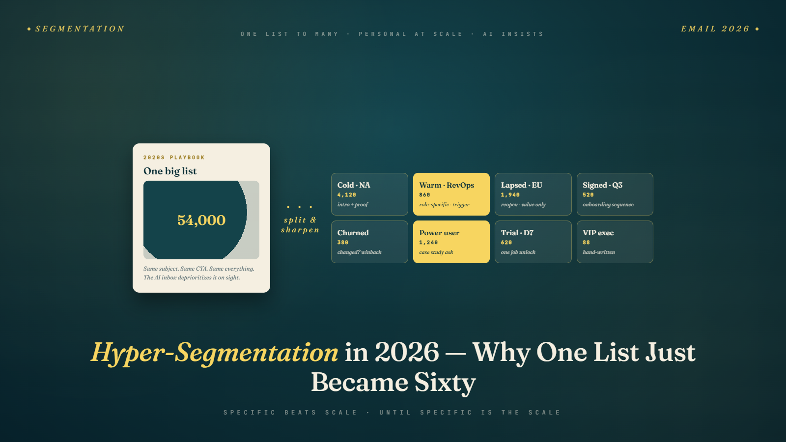 Hyper-Segmentation Is Overrated: What Actually Drives Email Performance in 2026